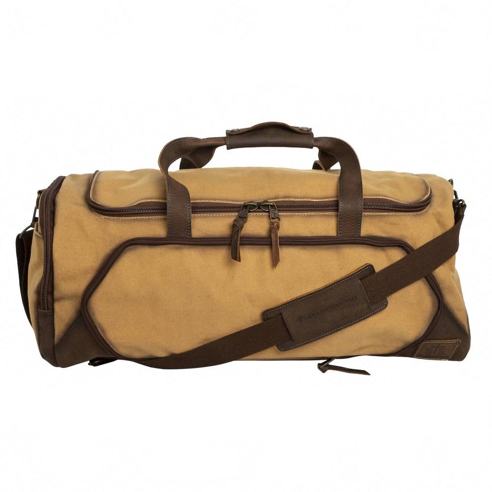 NEW STS RANCHWEAR men's buffalo creek large duffle bag in tan